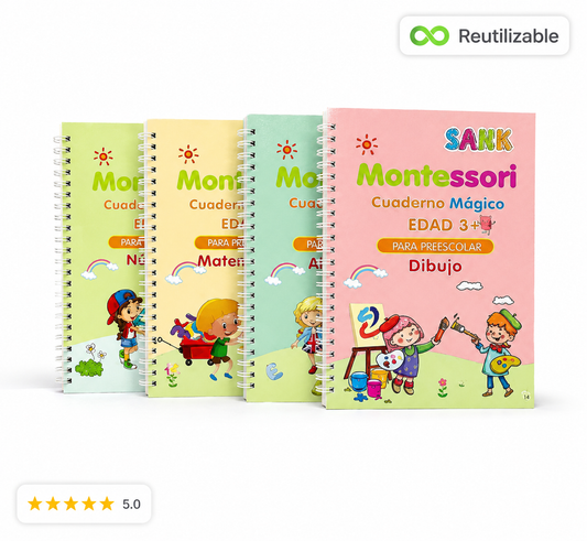 Kit Mágico de Caligrafía — Cuadernos Reutilizables para Niños ✏️