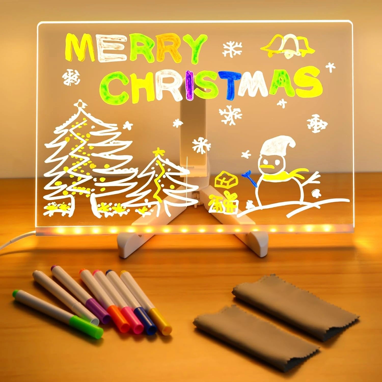 LAMPARA CREATIVA TABLERO LED DE NOTAS