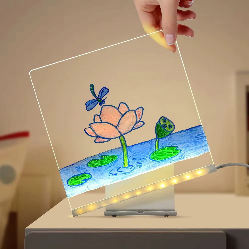 LAMPARA CREATIVA TABLERO LED DE NOTAS